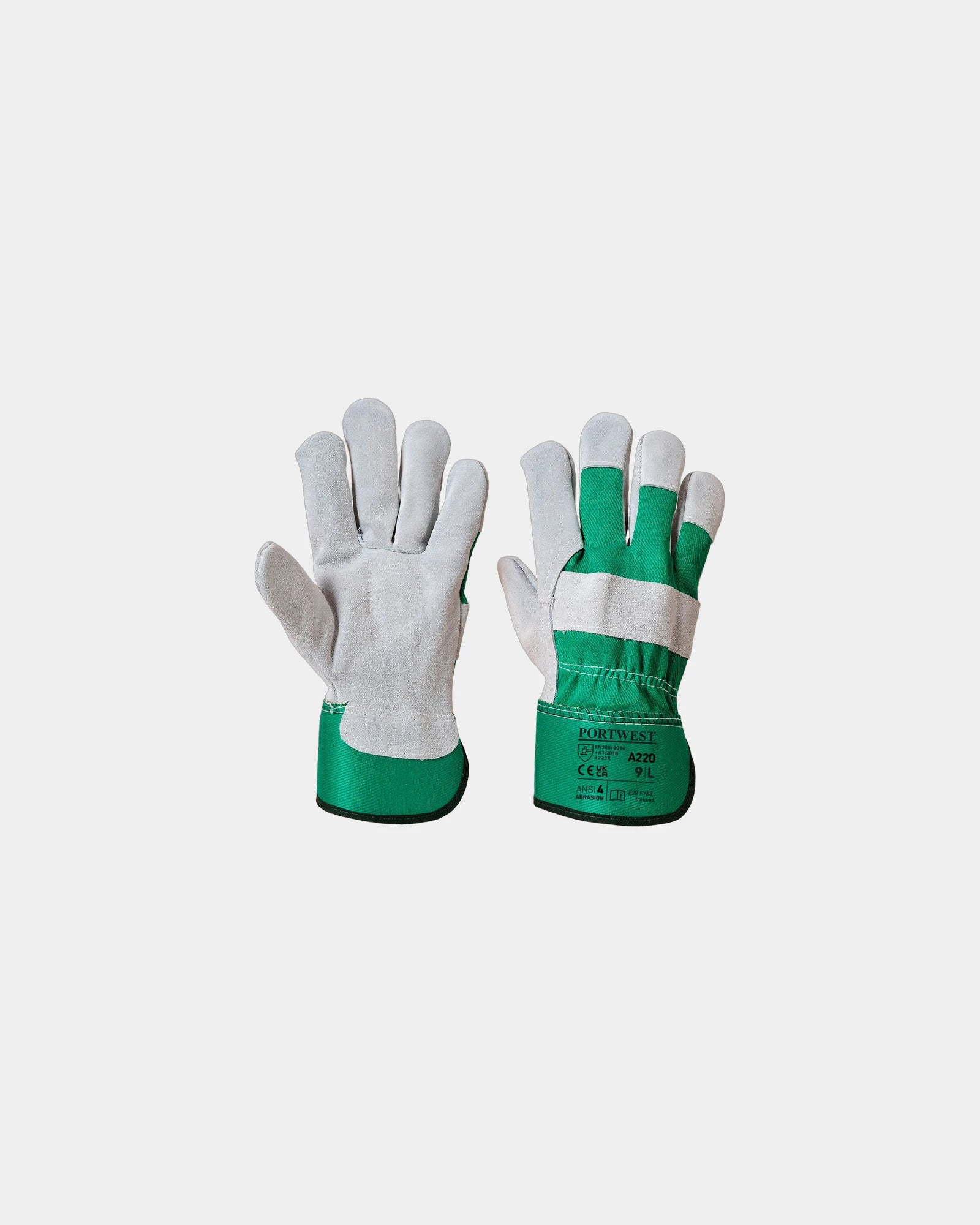 Guanti da lavoro in pelle protezione da personalizzare - Verde