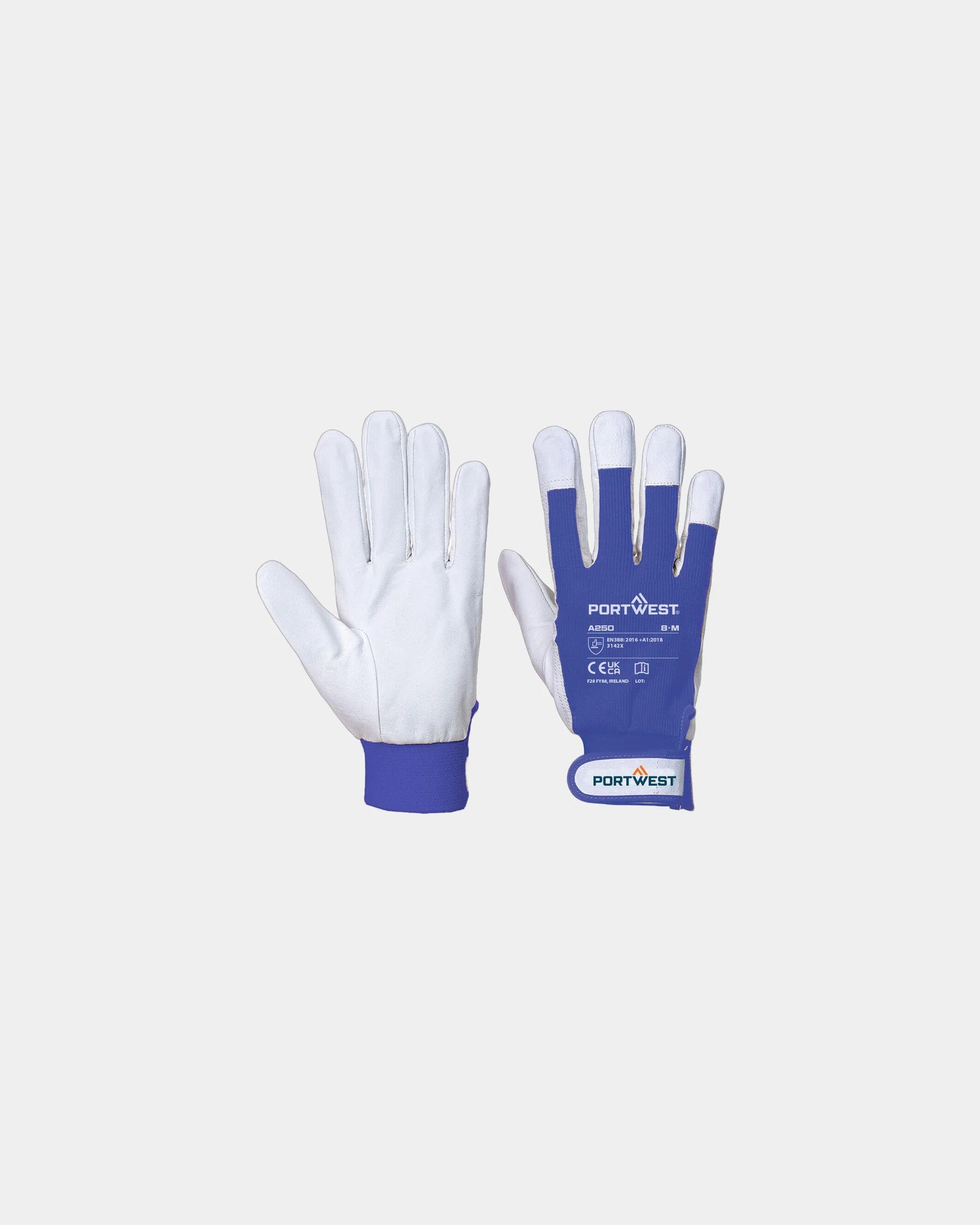 Guanti in pelle di capra rinforzati da personalizzare - Blu