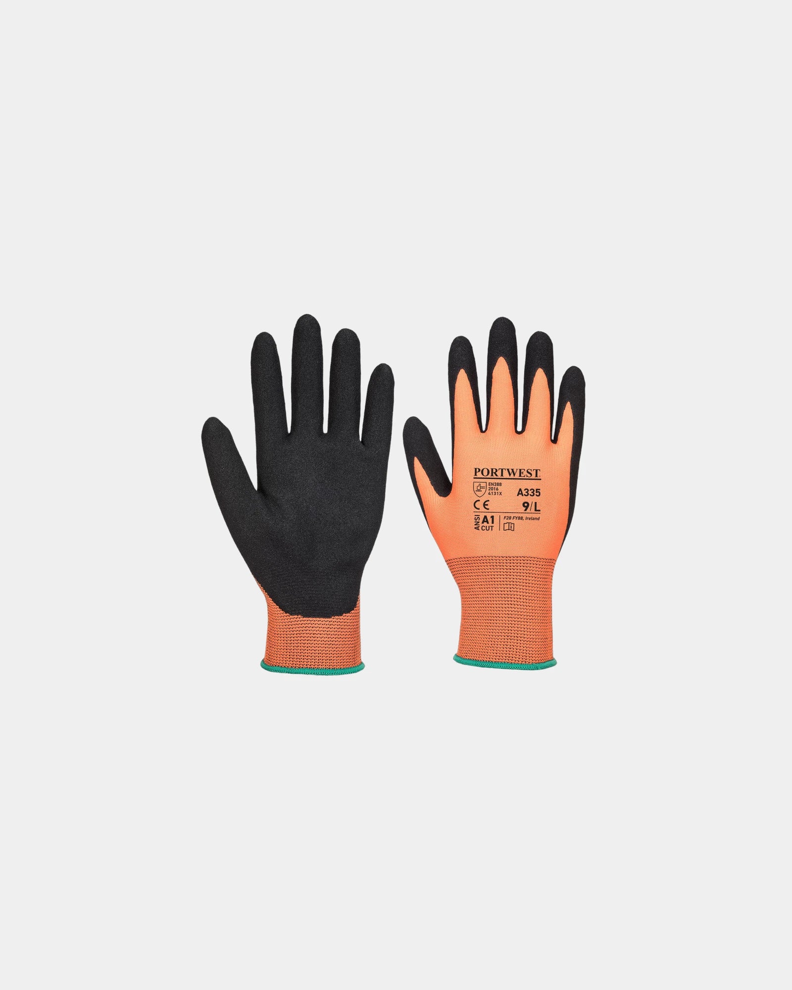 Guanti nitrile sabbiato calibro 15 da personalizzare - Arancione