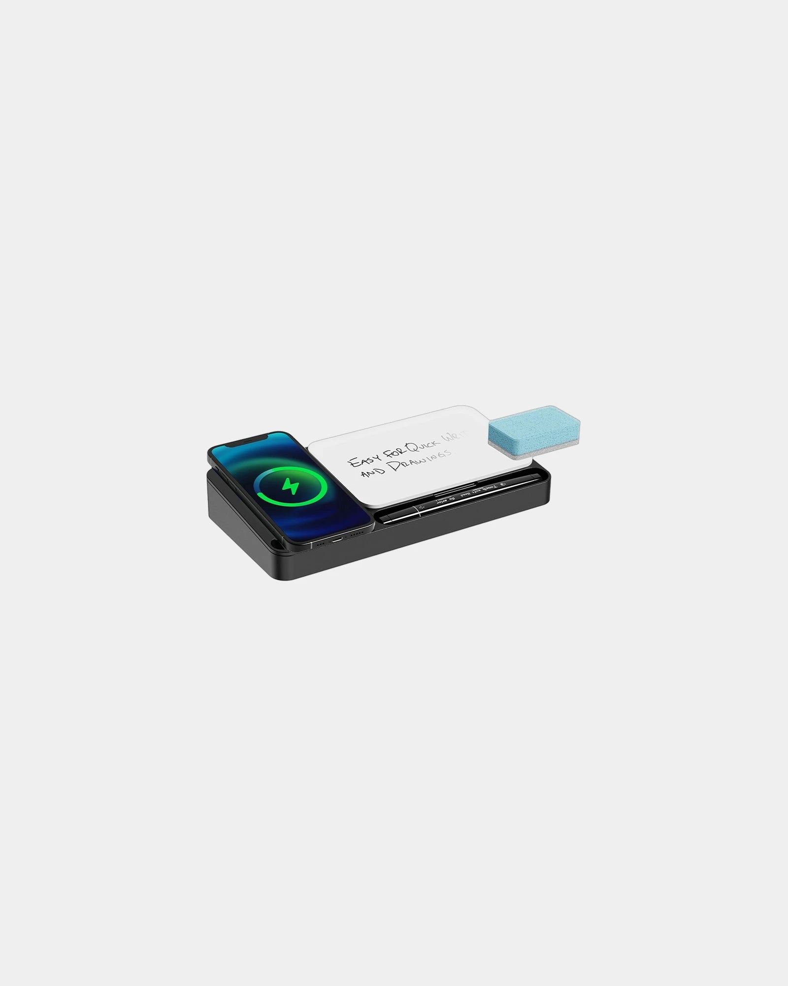 Caricatore wireless con memo Blaupunkt da personalizzare - Nero