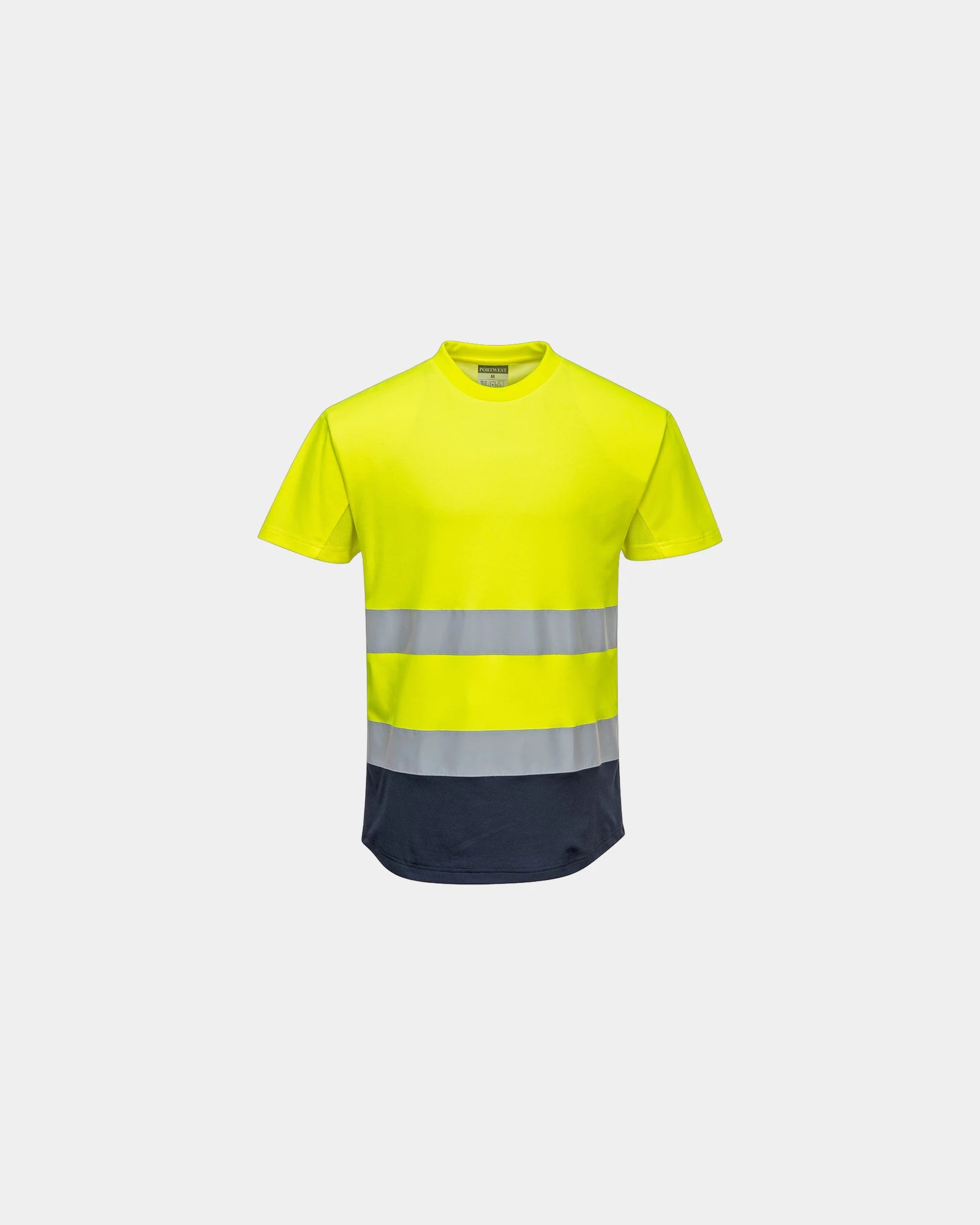 T-shirt mesh bicolore cotone 175 g/m² da personalizzare - Giallo-Blu Navy