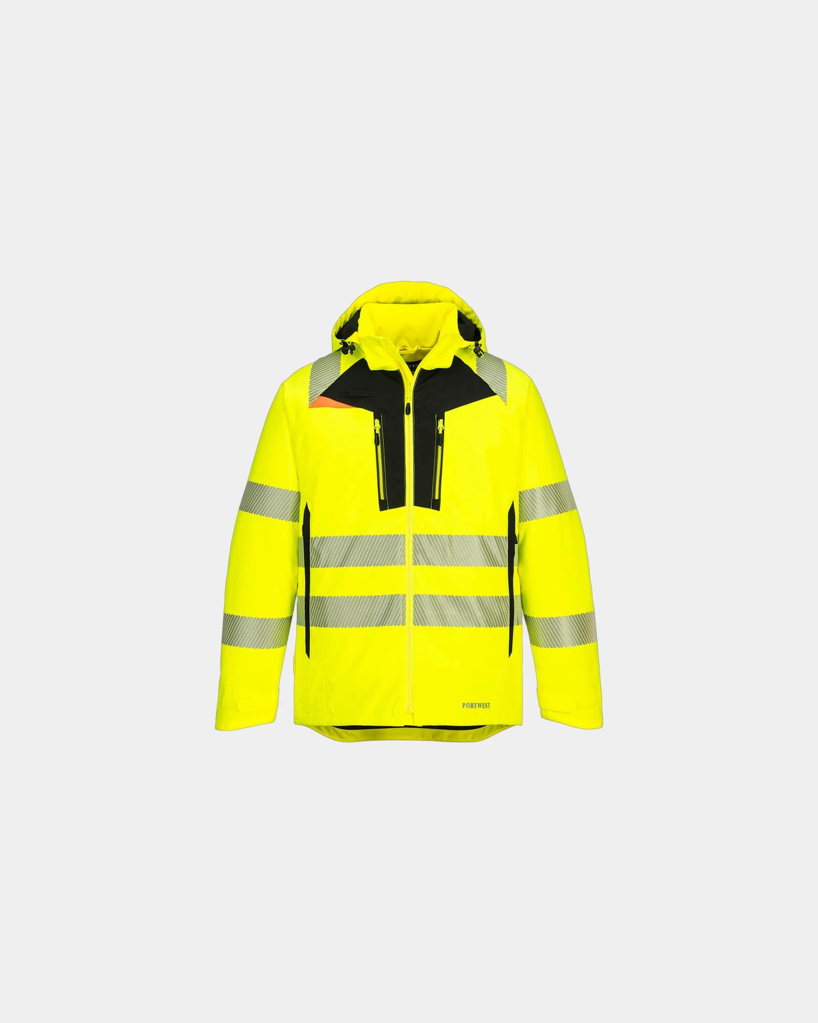 Parka alta visibilità impermeabile da personalizzare - Giallo-Nero