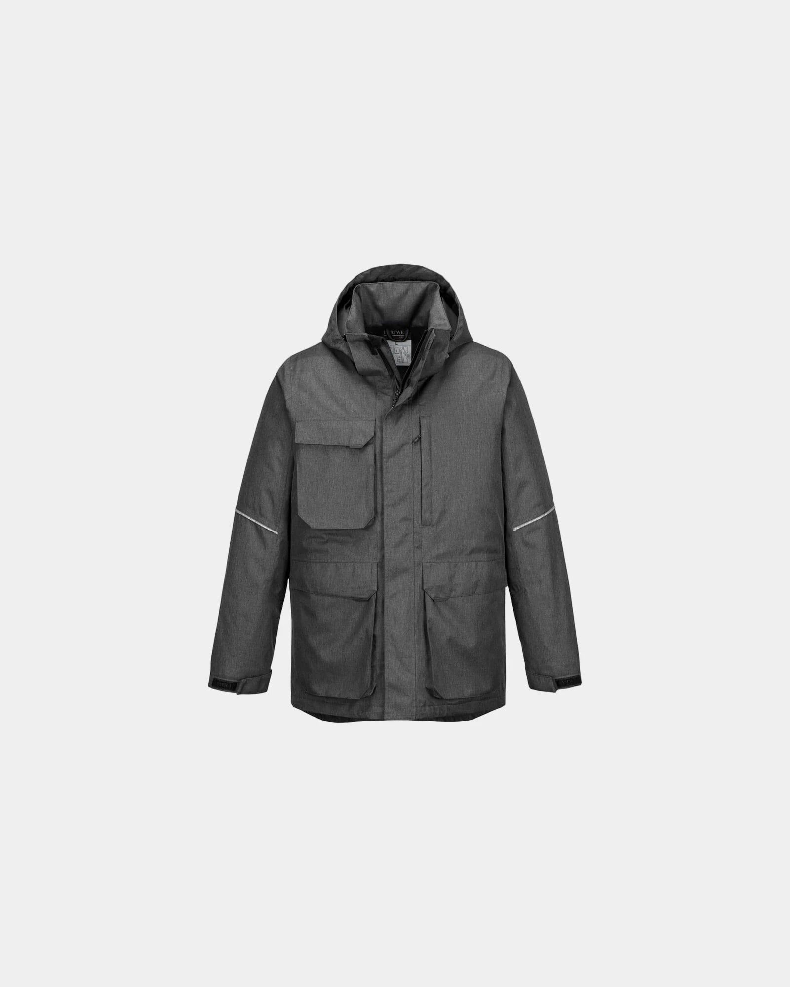Parka impermeabile poliestere KX3 da personalizzare - Grigio