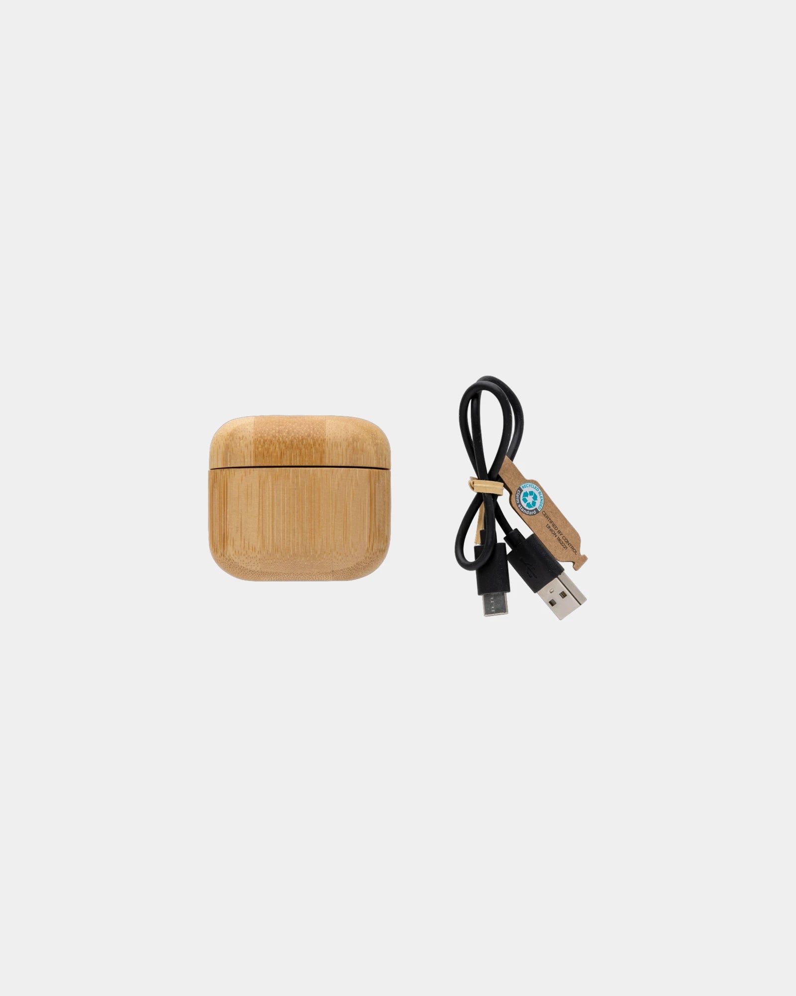 Auricolari riciclati RCS bambù BT 5.3 da personalizzare - 1