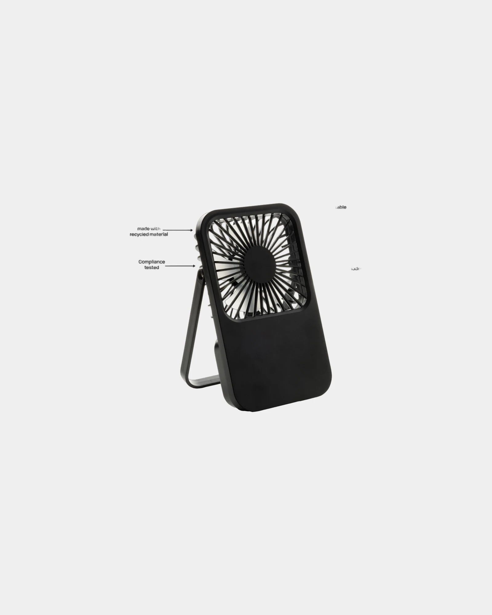 Ventilatore da tavolo plastica riciclata Aervina da personalizzare - 1