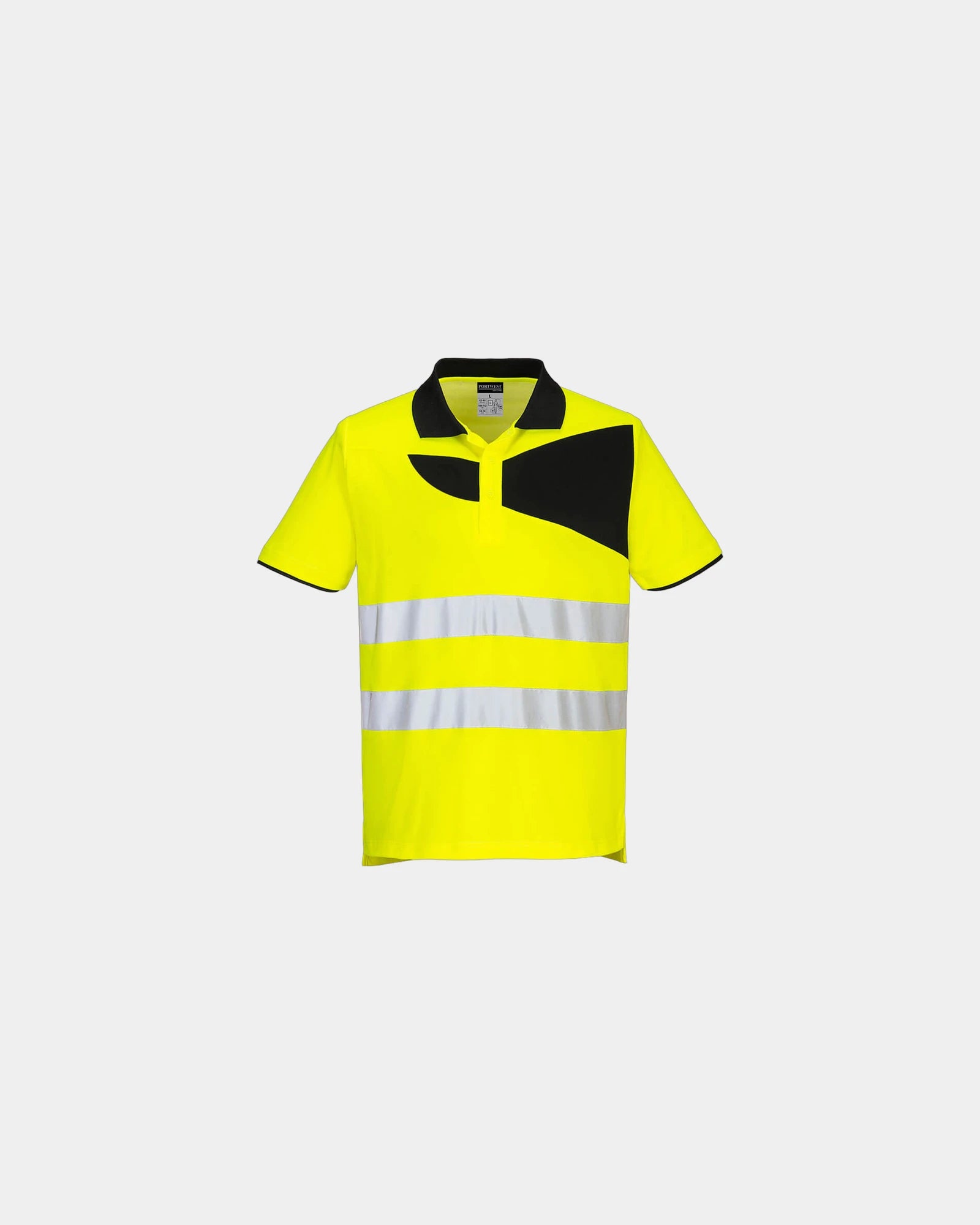Polo alta visibilità cotone manica corta da personalizzare - Giallo-Nero