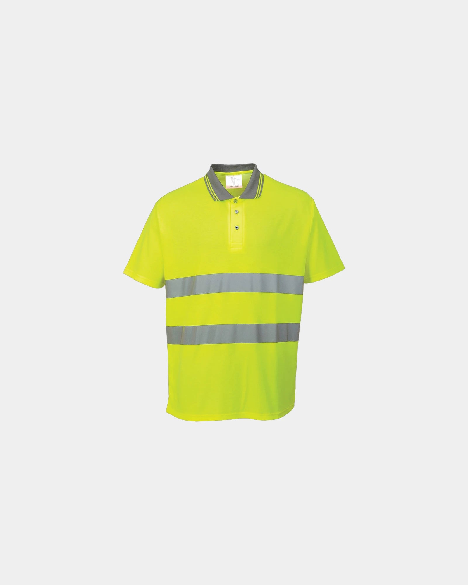 Polo traspirante alta visibilità cotone da personalizzare - Giallo