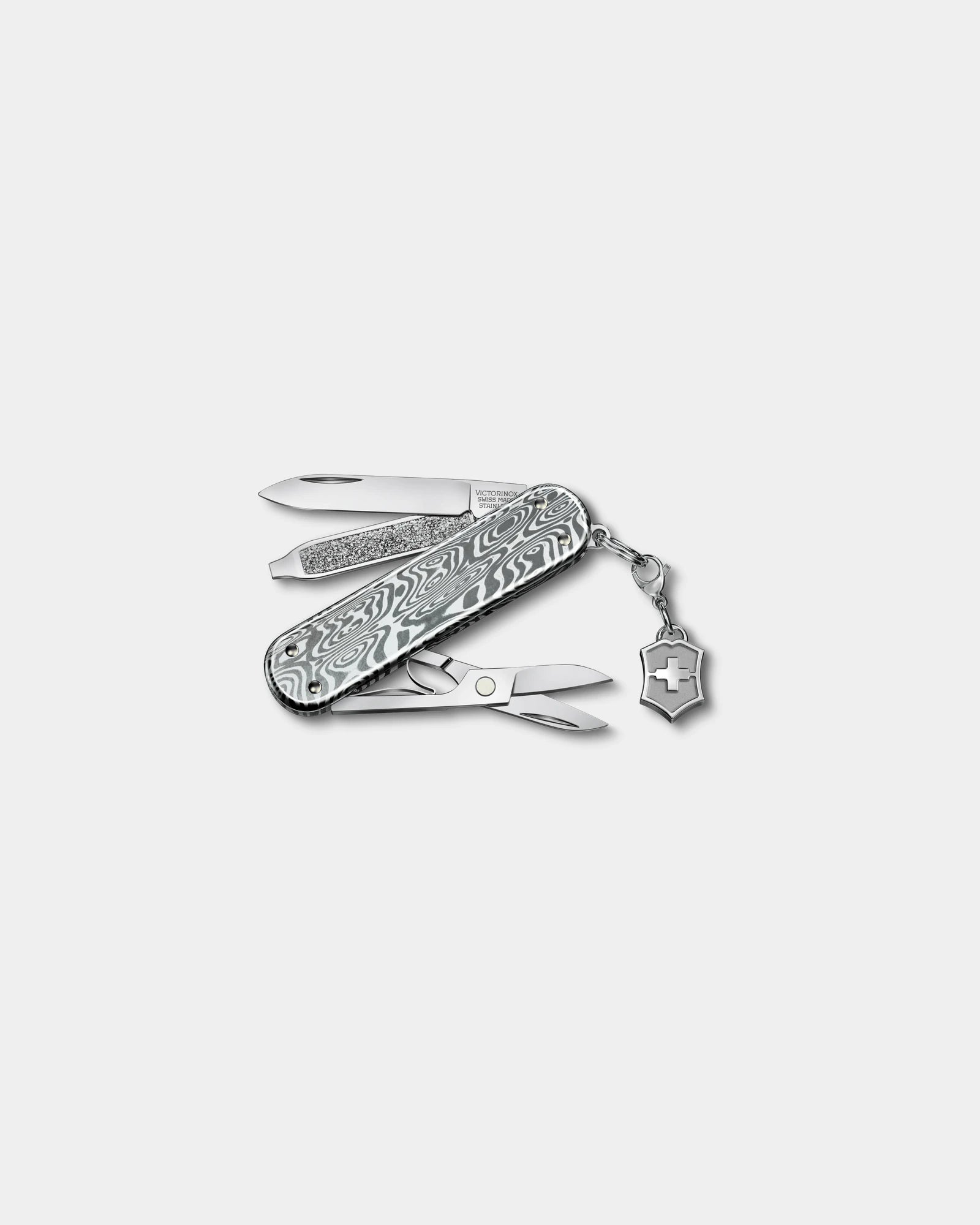 Coltellino svizzero Classic SD Brilliant Damast da personalizzare - Damasco