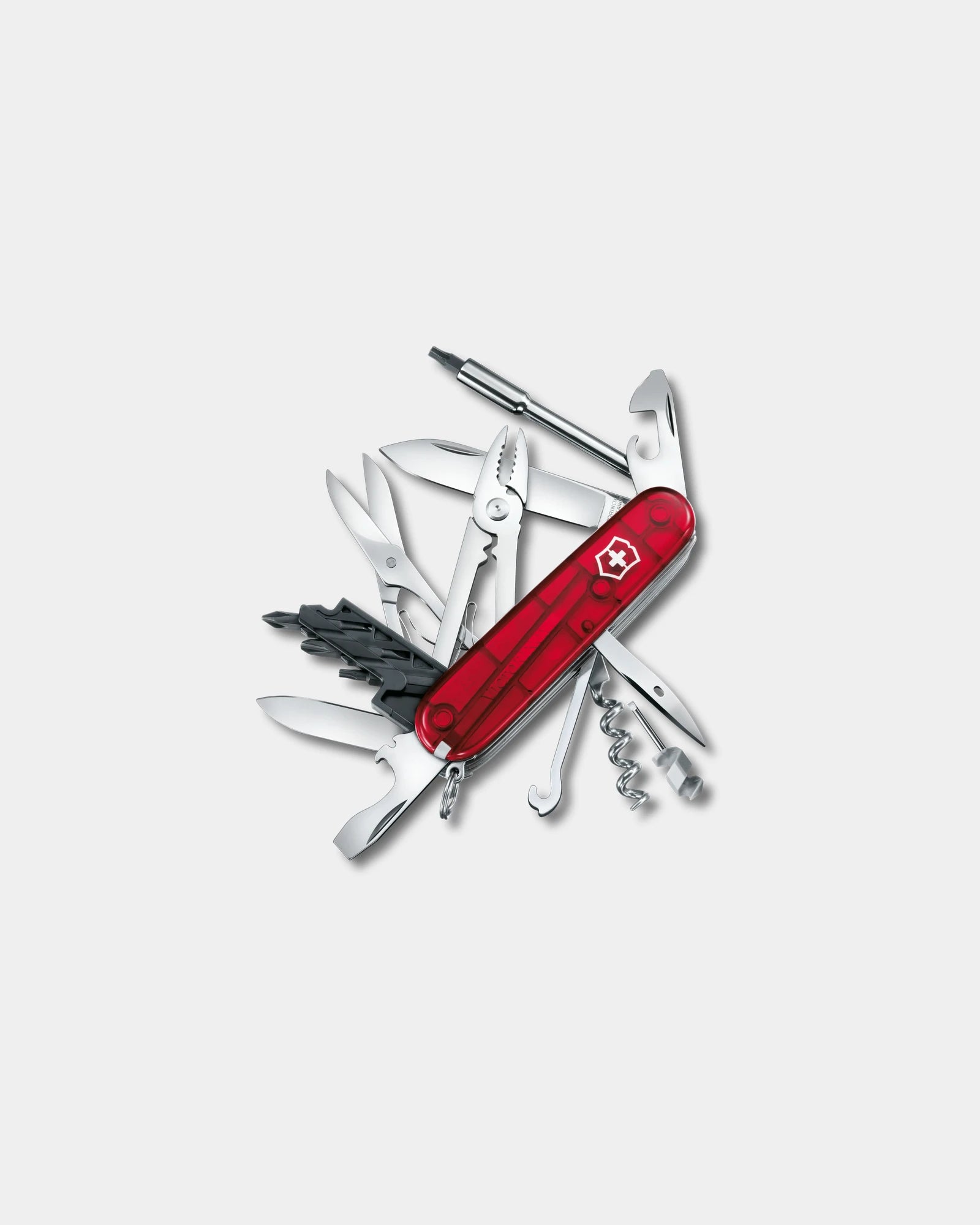 Coltellino svizzero Cyber Tool M da personalizzare - Rosso Trasparente
