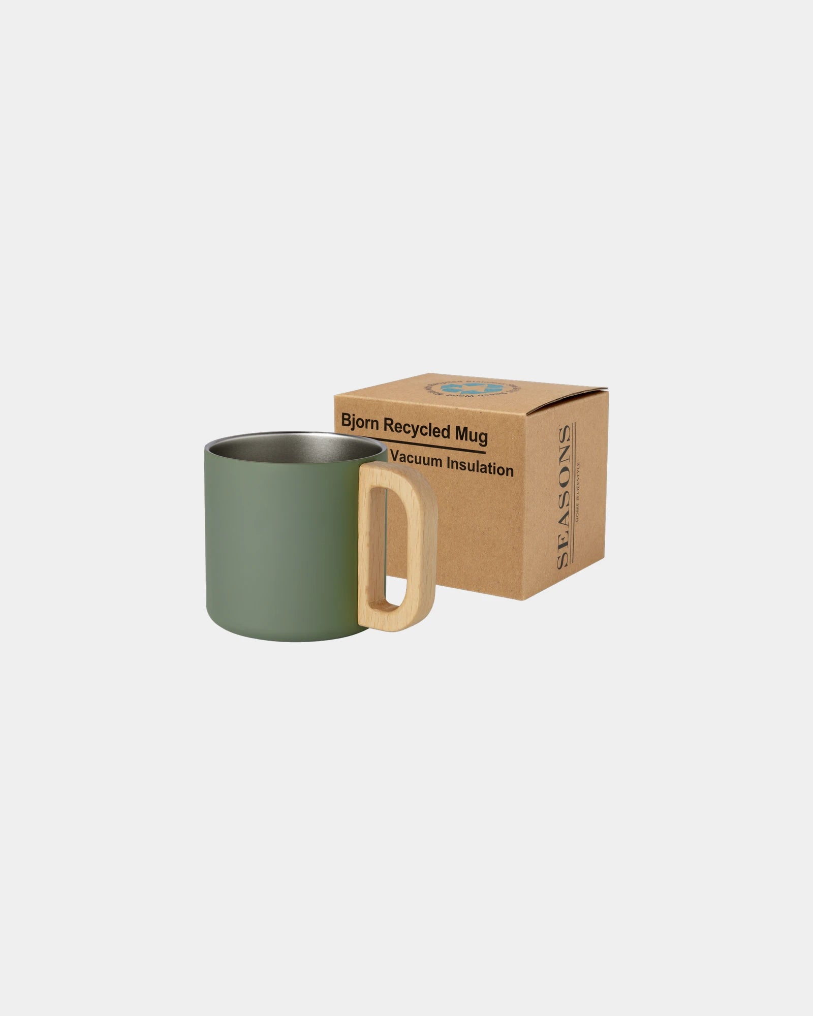 Tazza termica acciaio riciclato 360ml da personalizzare - Verde Erica