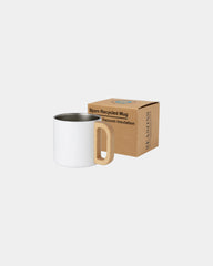 Tazza termica acciaio riciclato 360ml da personalizzare - Bianco