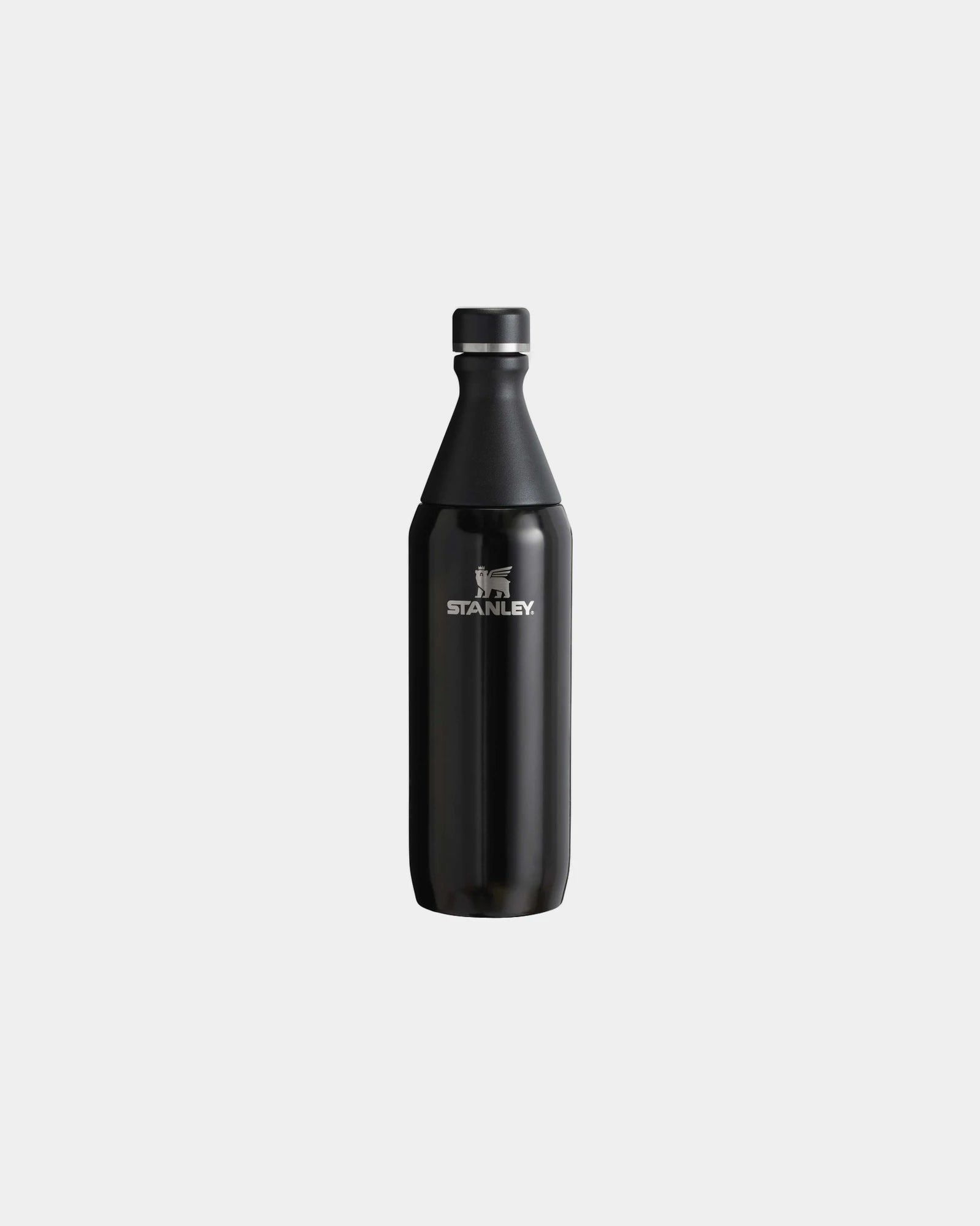 Borraccia acciaio riciclato 600ml All Day da personalizzare - Nero lucido