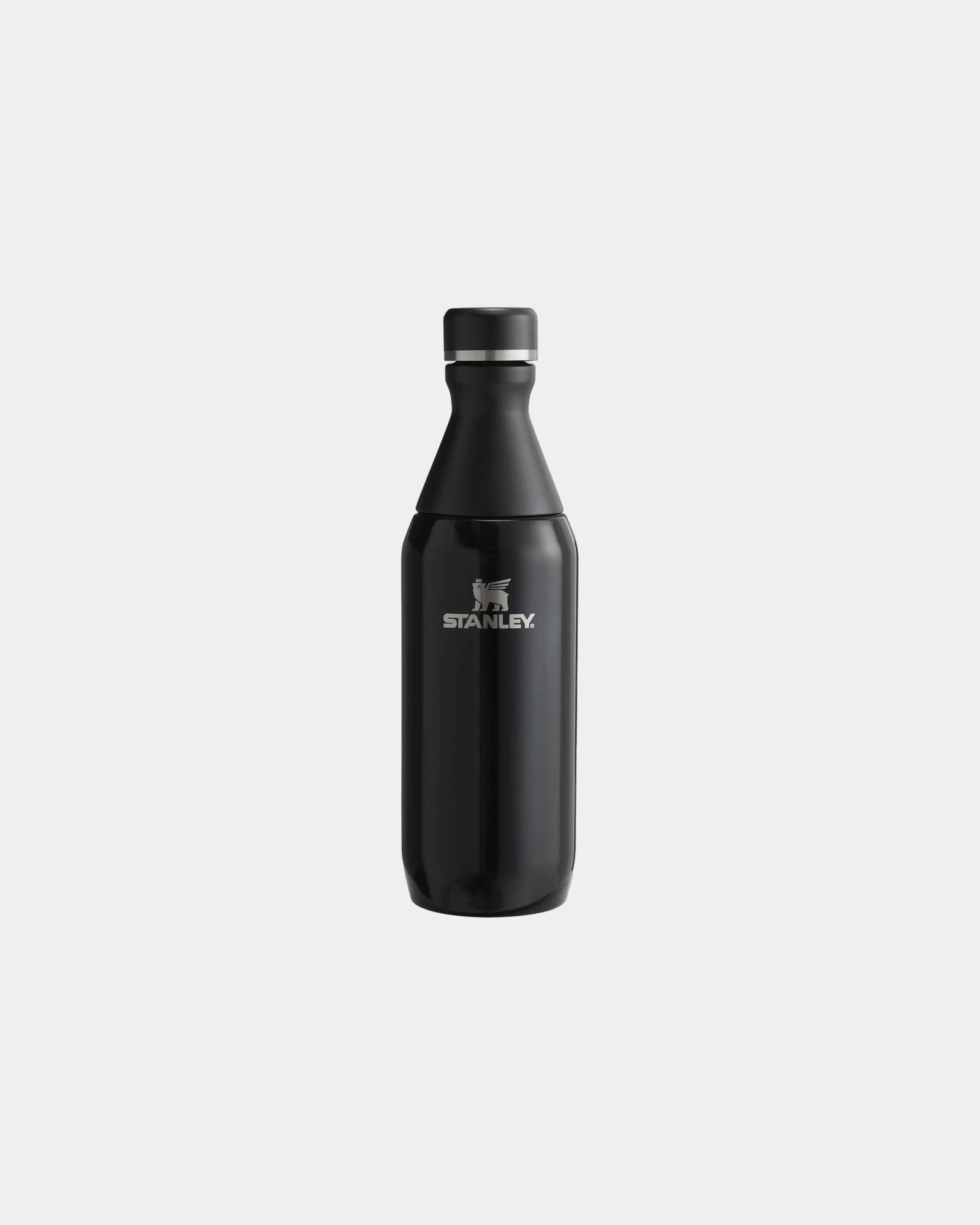 Borraccia acciaio riciclato 350ml All Day da personalizzare - Nero lucido