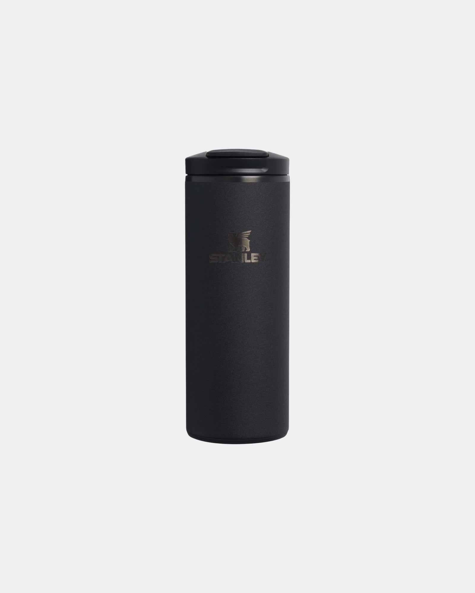 Tazza da viaggio acciaio riciclato 350ml da personalizzare - Nero