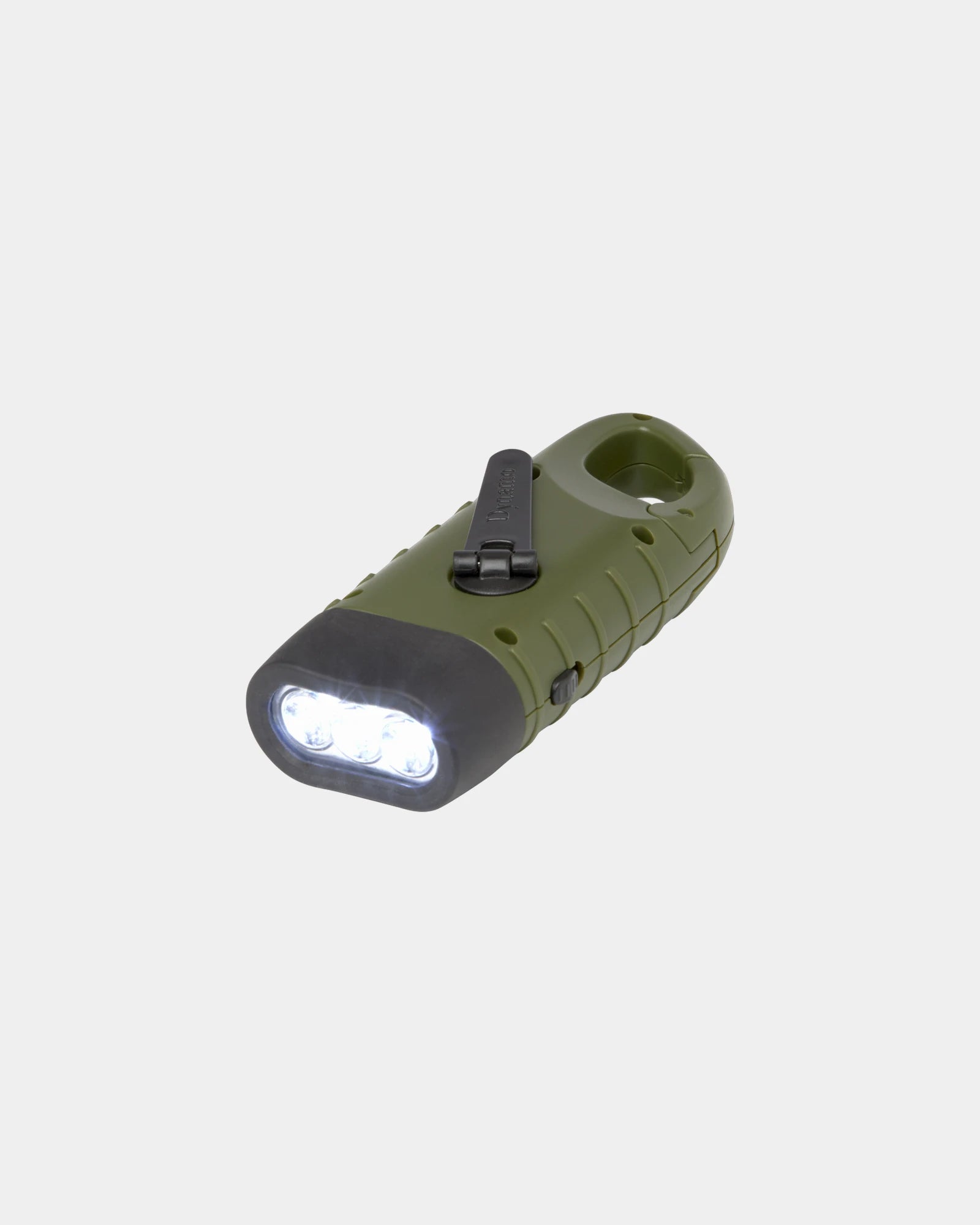 Torcia solare dinamo plastica riciclata da personalizzare - Verde Militare