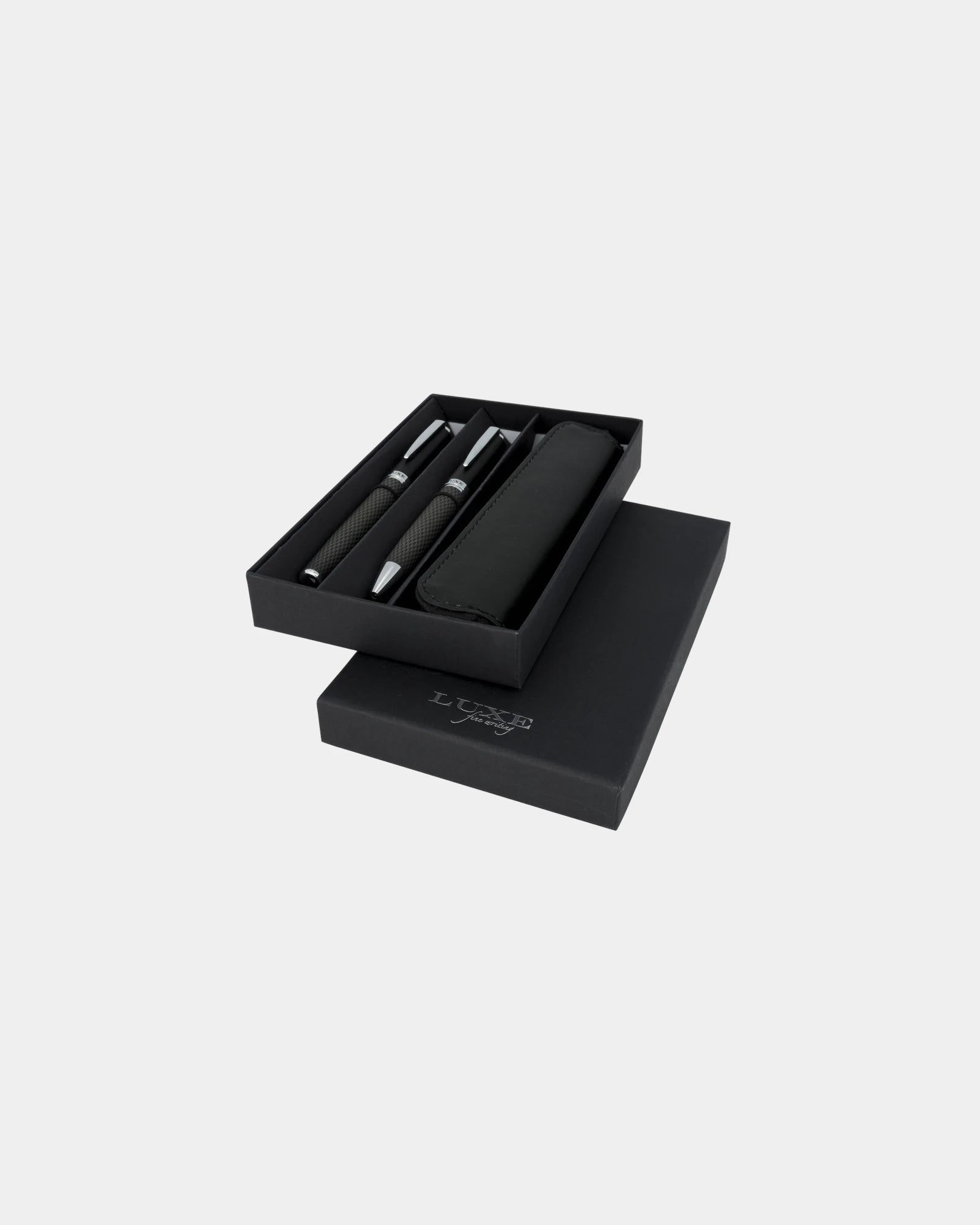 Set penna e roller effetto carbonio da personalizzare - Nero