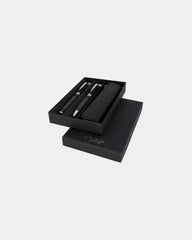 Set penna e roller effetto carbonio da personalizzare - Nero