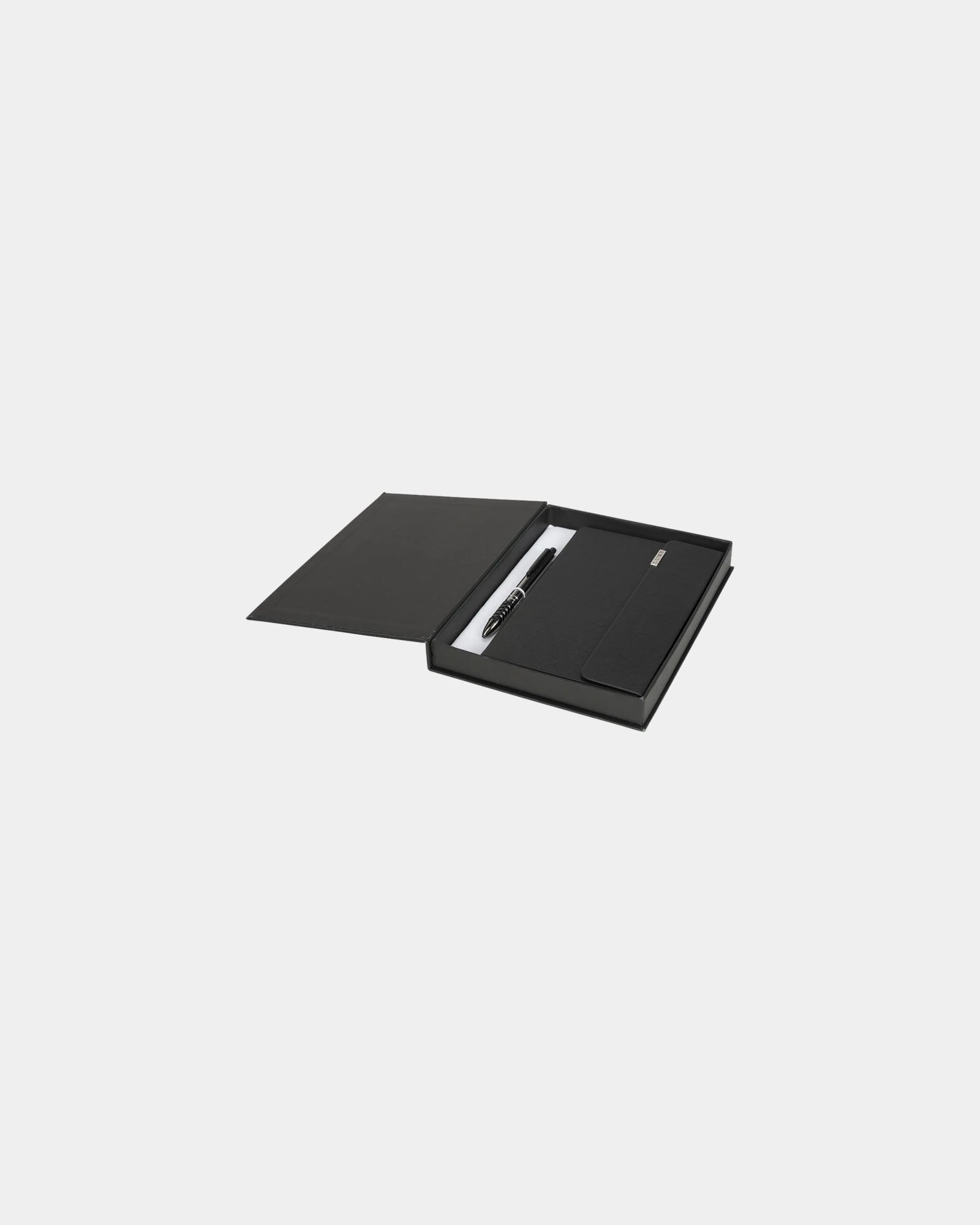 Cofanetto regalo taccuino A5 e penna da personalizzare - Nero