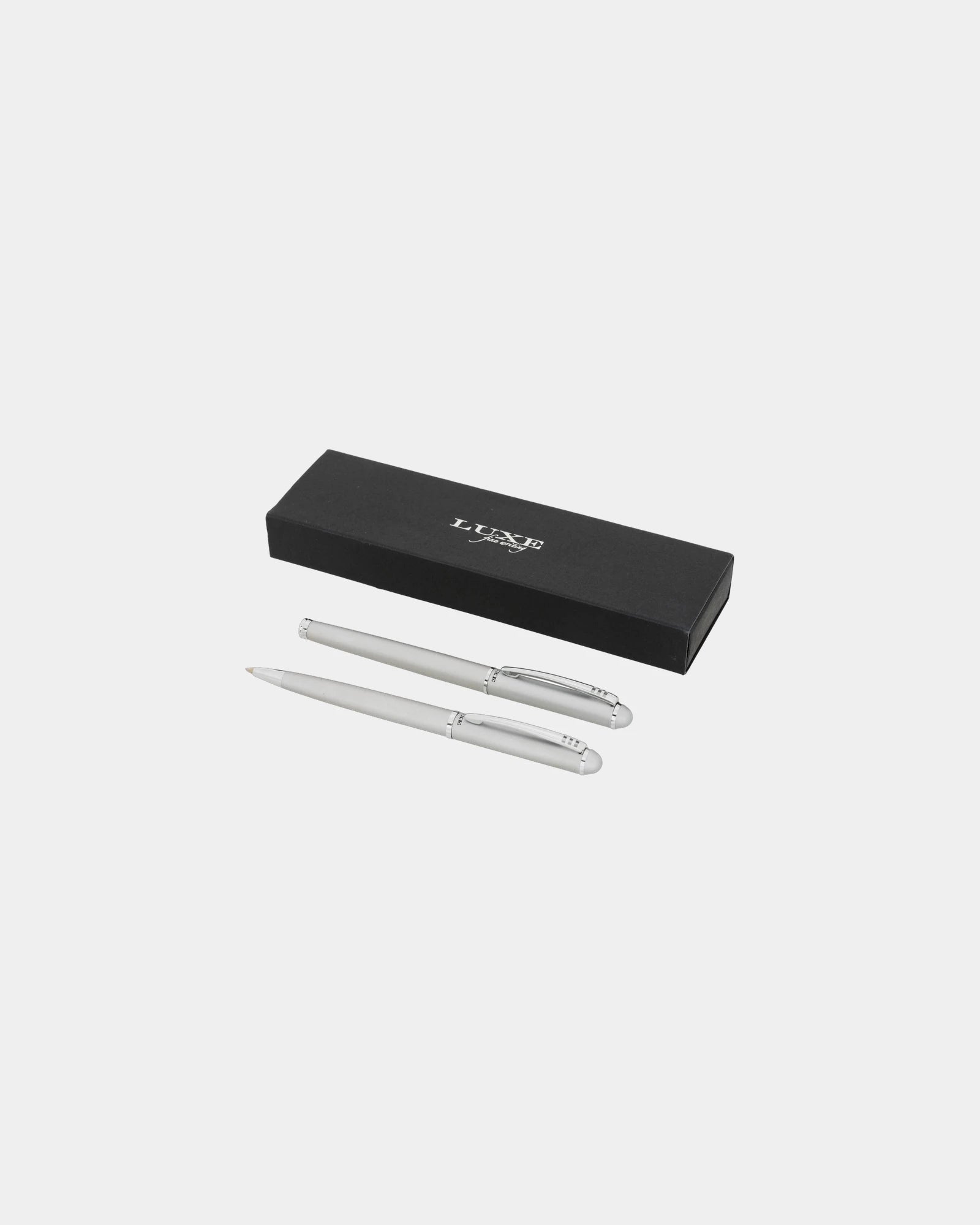 Set penna a sfera e roller metallo da personalizzare - Argento