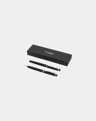 Set penna a sfera e roller metallo da personalizzare - Nero