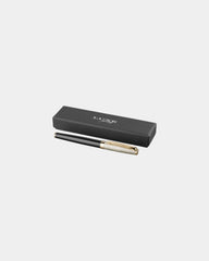 Penna roller ottone dorato con astuccio da personalizzare - Nero