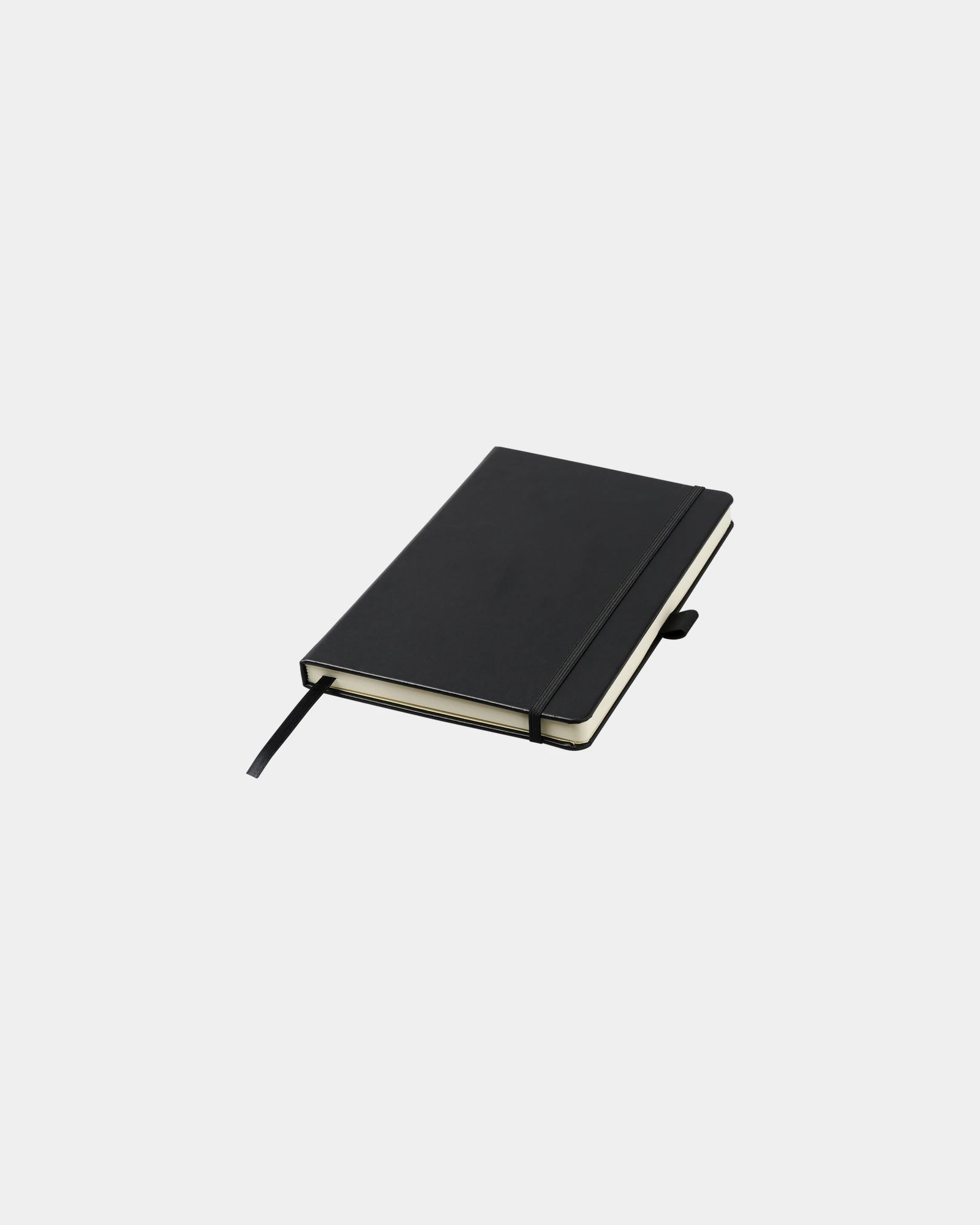 Taccuino A5 in similpelle con elastico da personalizzare - Nero