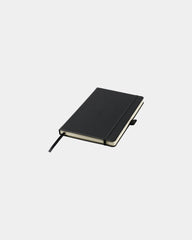 Taccuino A5 in similpelle con elastico da personalizzare - Nero