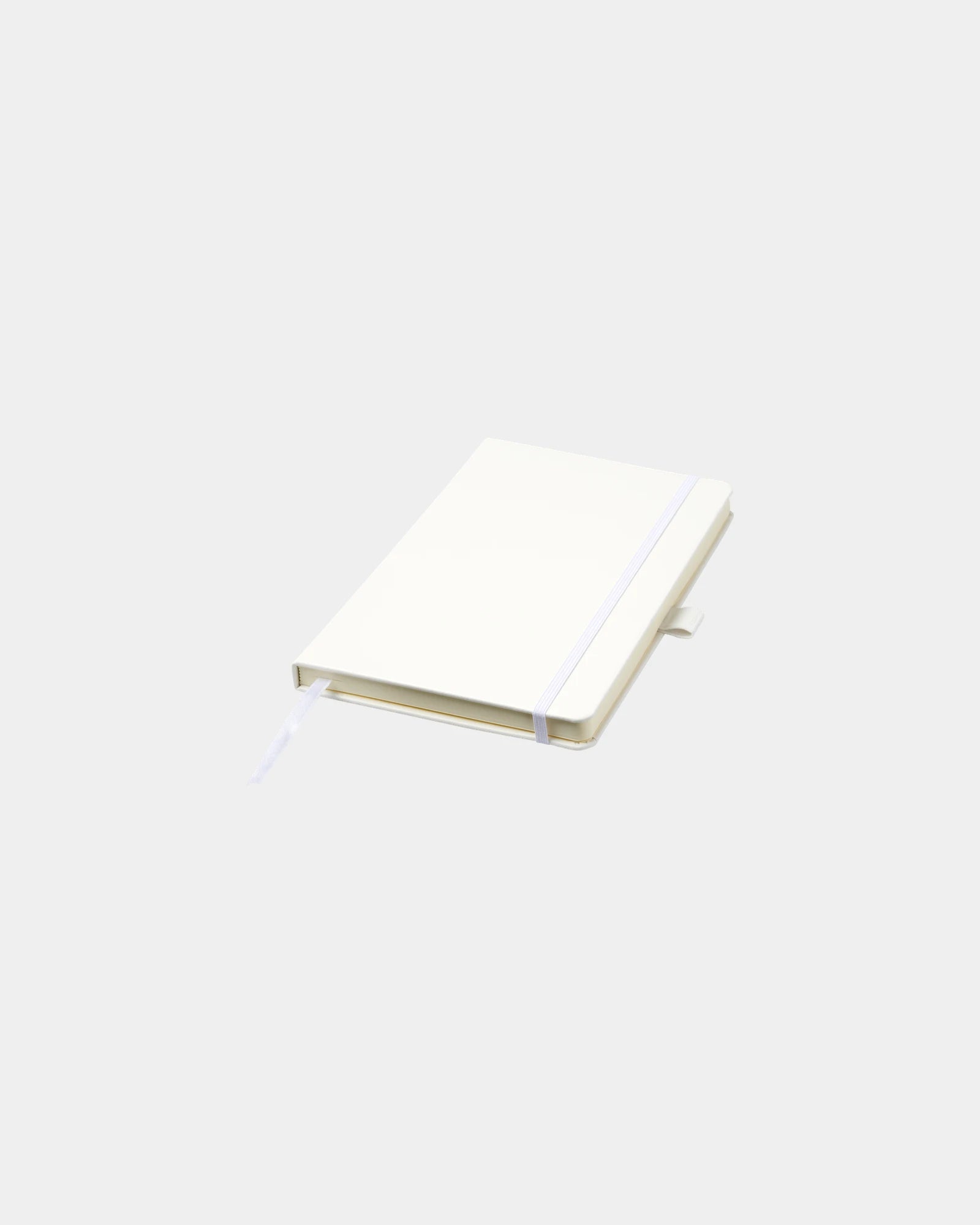 Taccuino A5 in similpelle con elastico da personalizzare - Bianco