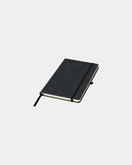 Taccuino A5 in cuoio con elastico da personalizzare - Nero
