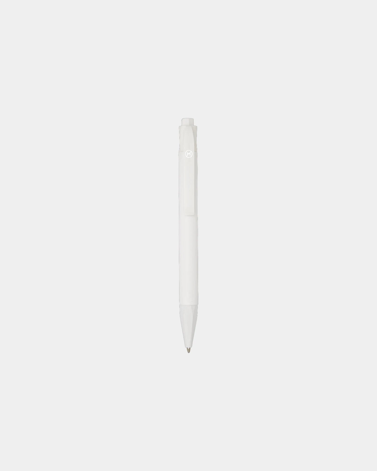 Penna a sfera in plastica di granoturco Terra da personalizzare - Bianco