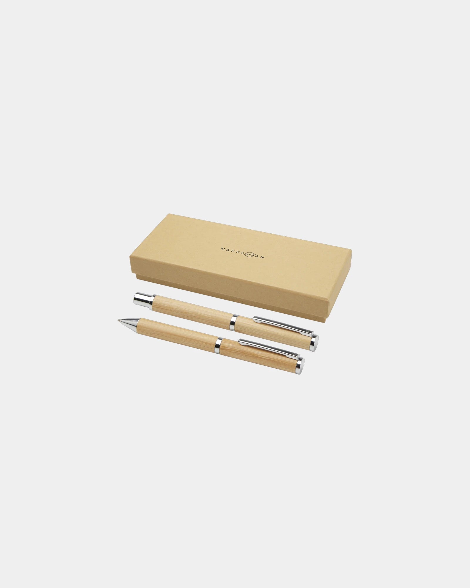 Set penna sfera e roller bambù Apolys da personalizzare - Naturale