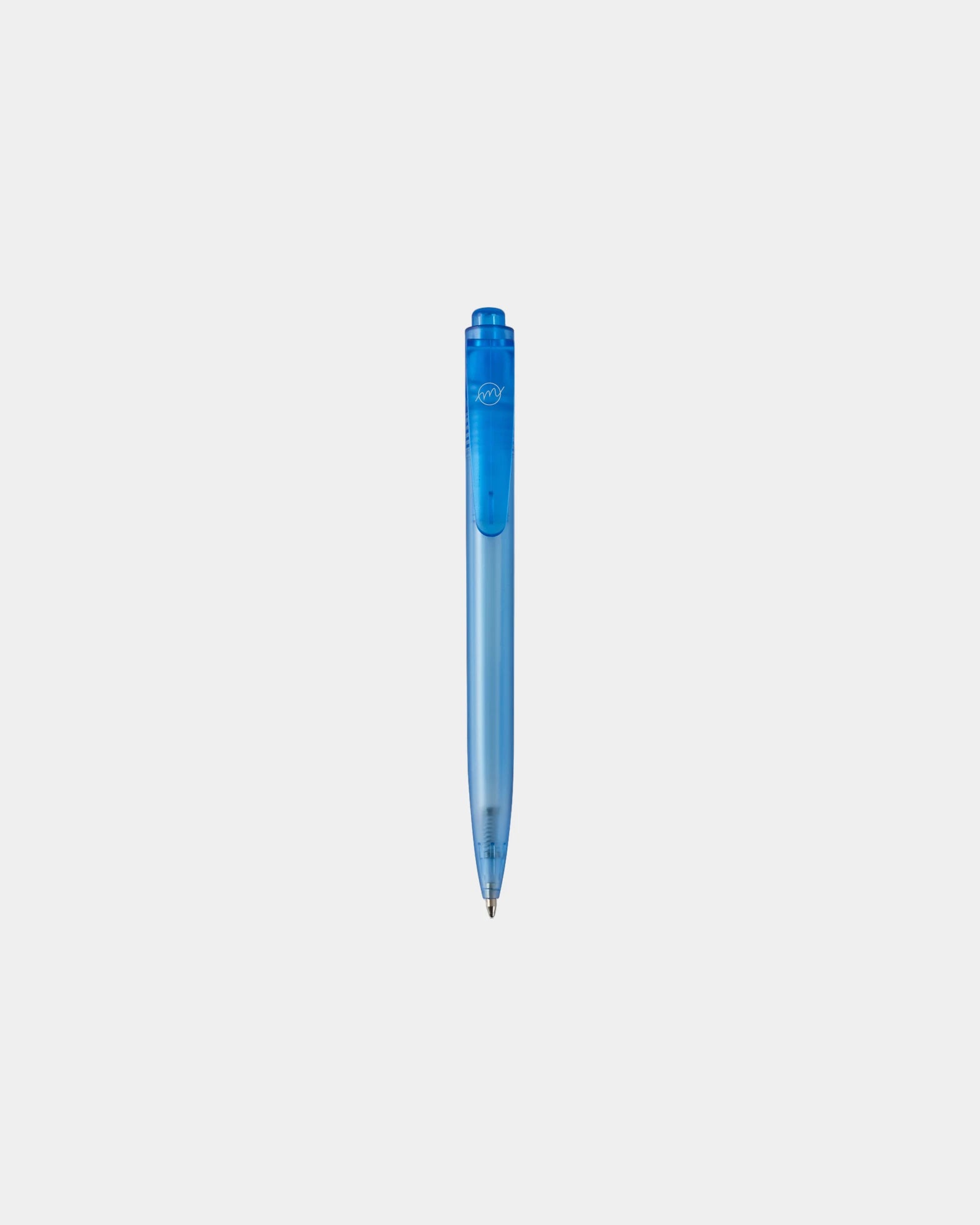 Penna a sfera plastica oceanica Thalaasa da personalizzare - Blu