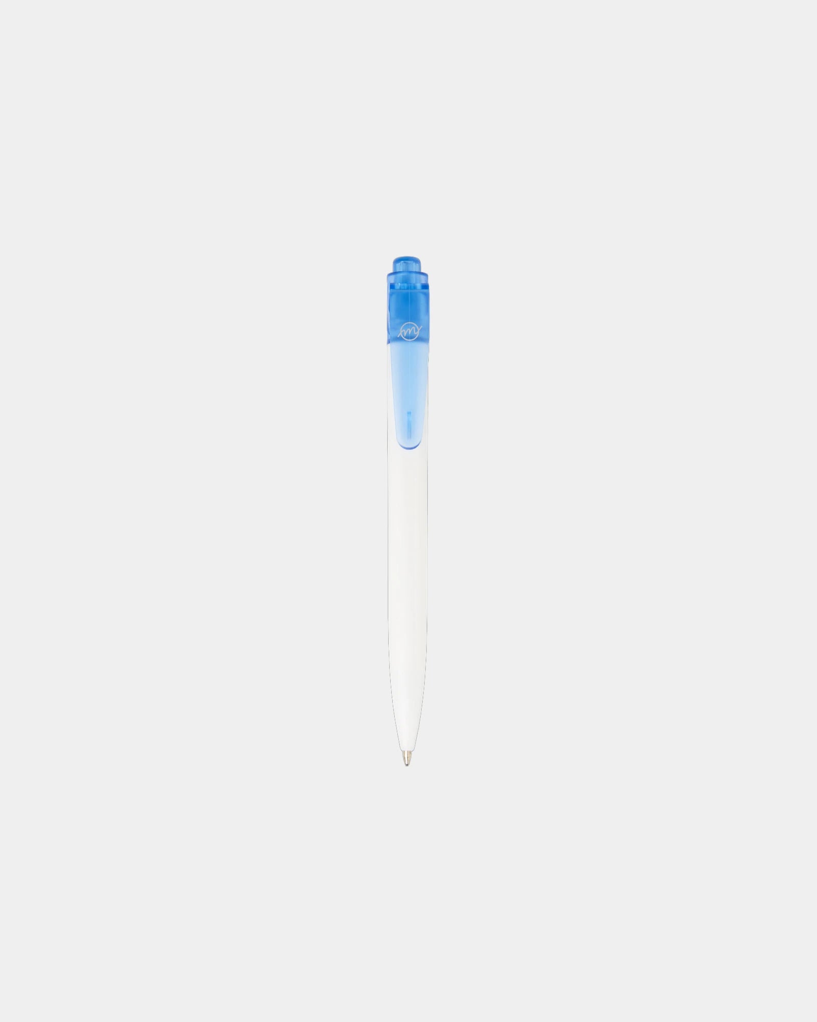 Penna a sfera plastica oceanica Thalaasa da personalizzare - Blu Traslucido