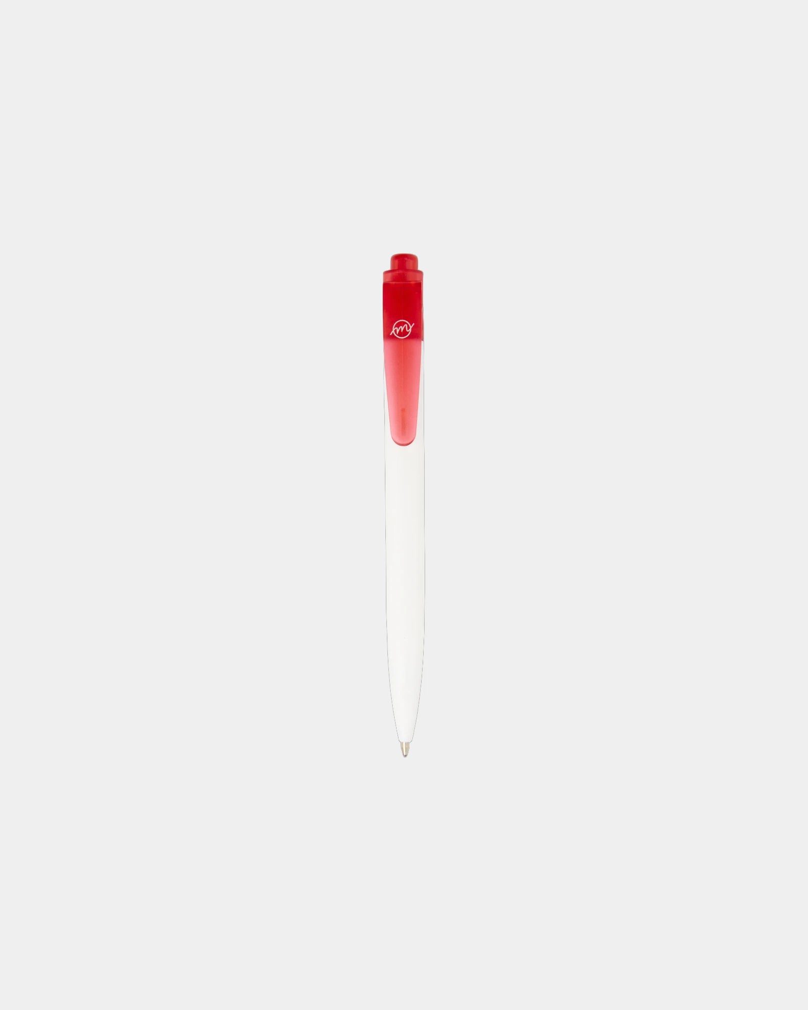 Penna a sfera plastica oceanica Thalaasa da personalizzare - Rosso Traslucido
