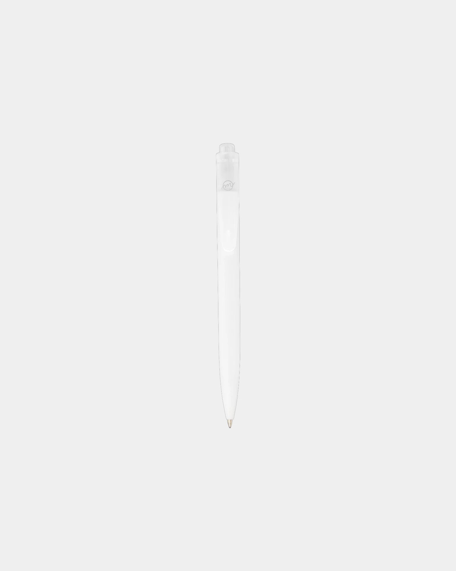 Penna a sfera plastica oceanica Thalaasa da personalizzare - Bianco trasparente