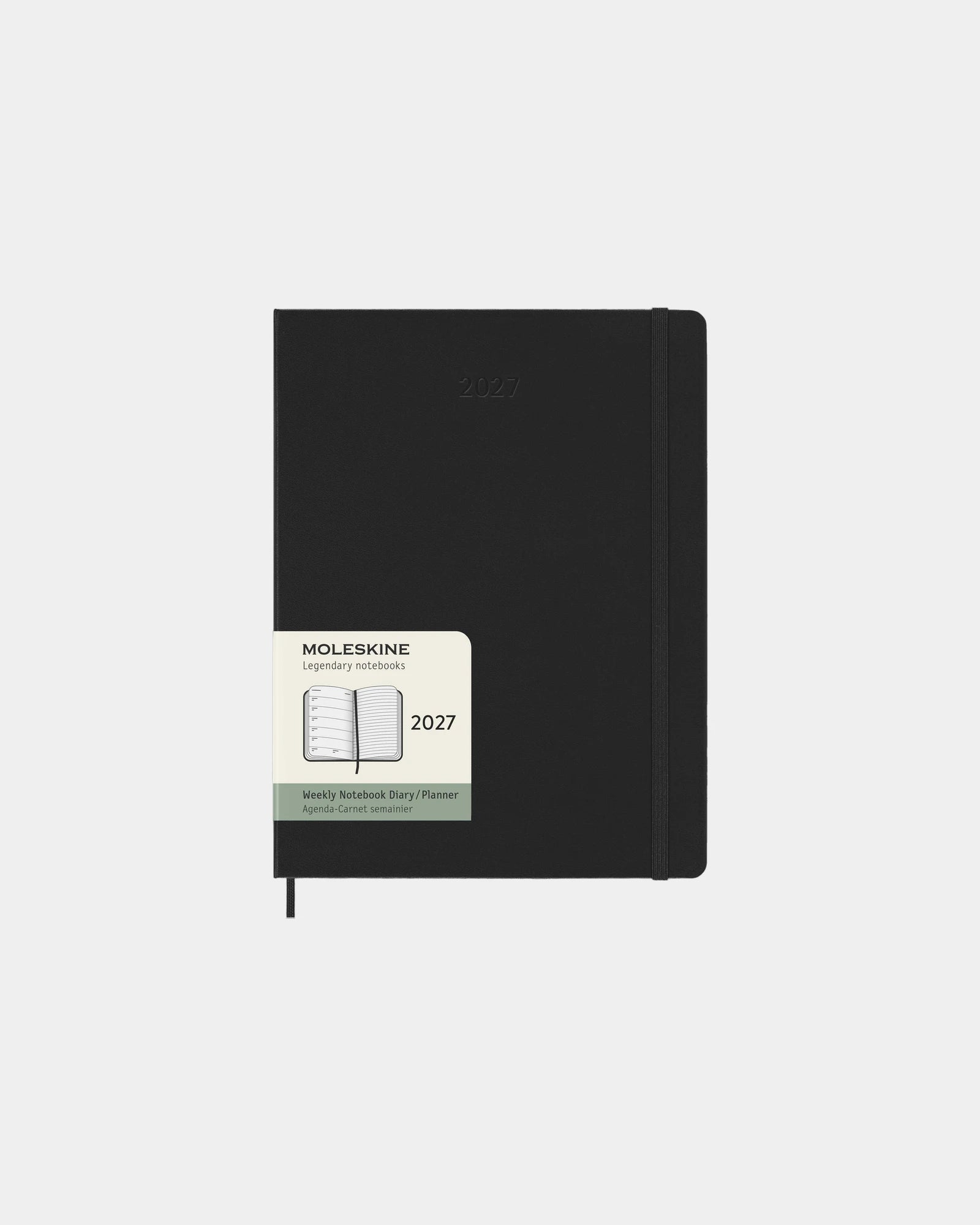 Agenda XL settimanale Moleskine 12 mesi da personalizzare - Nero