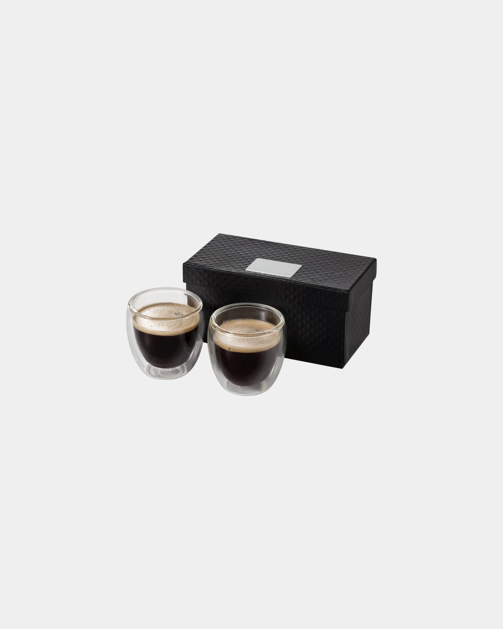 Set 2 bicchieri espresso doppia parete da personalizzare - Traslucido