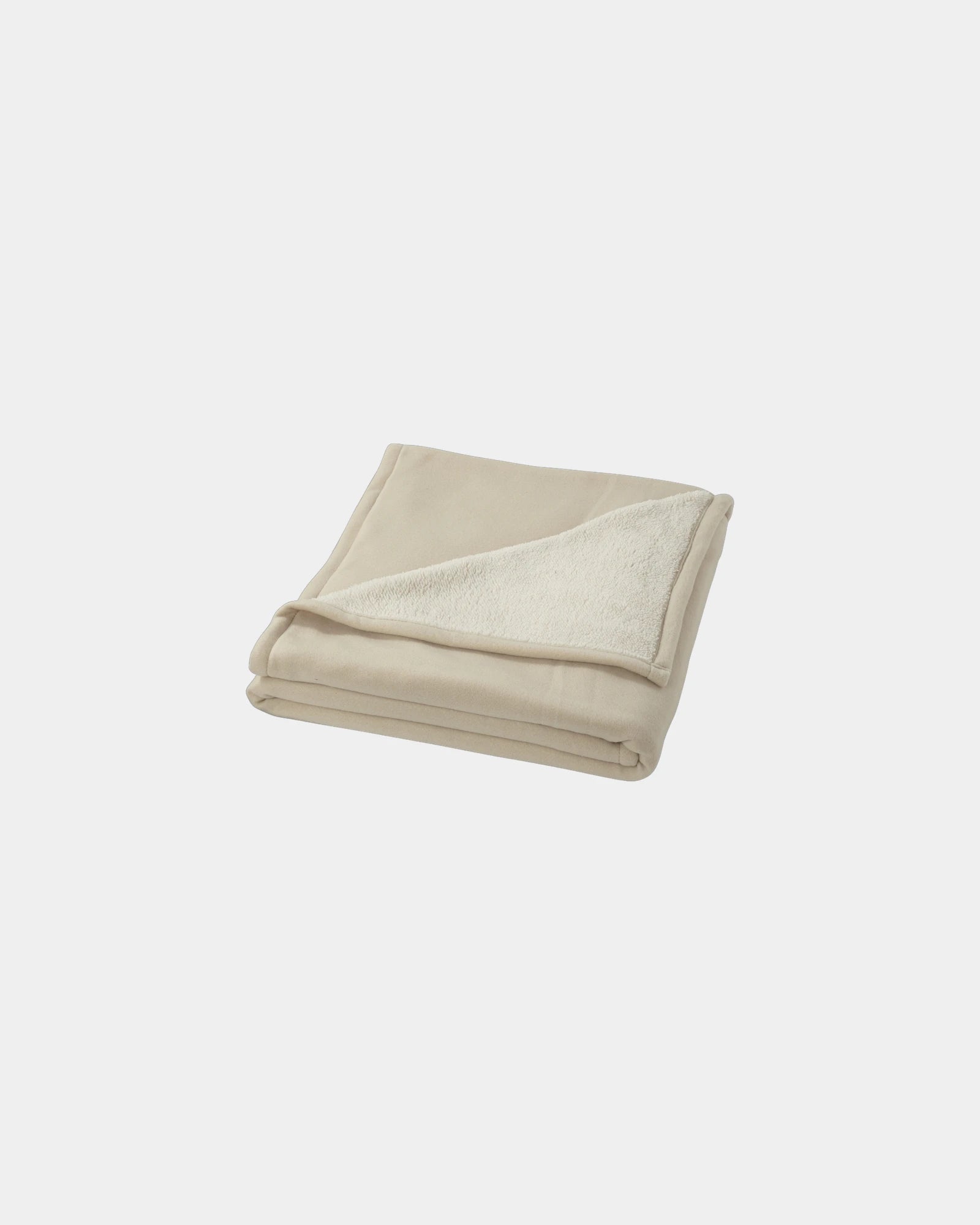 Plaid in pile sherpa 150x125 cm da personalizzare - Bianco Panna