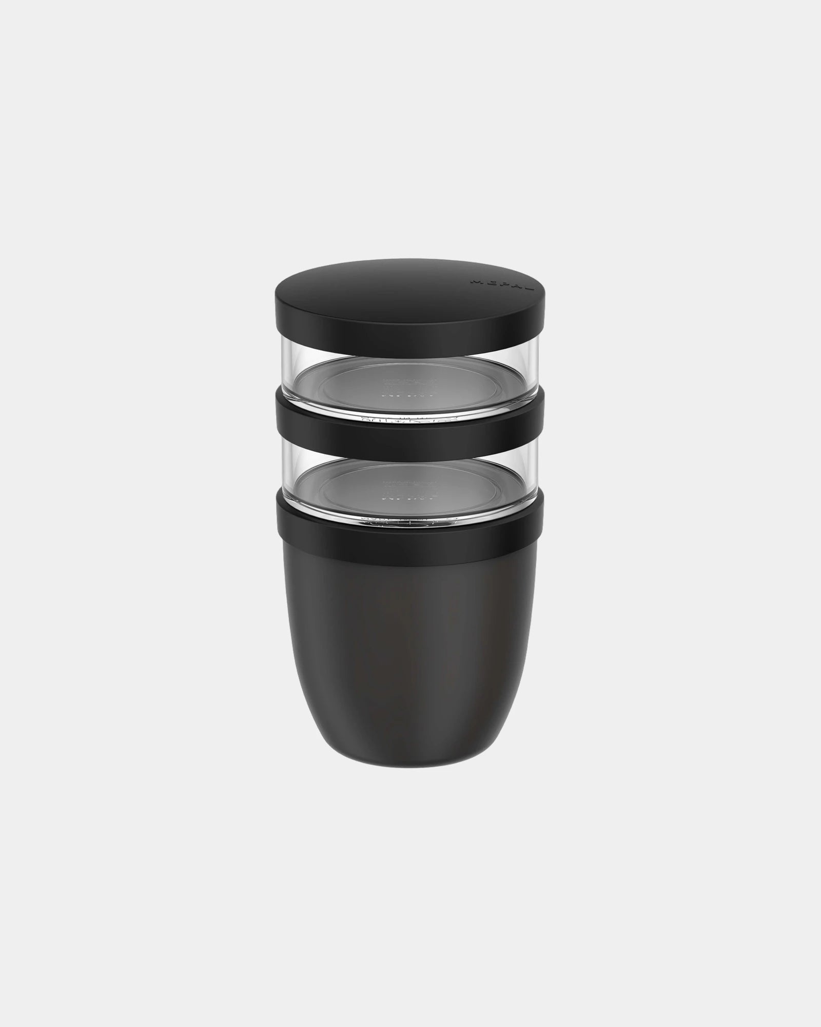 Porta pranzo termico Ellipse 3 pezzi da personalizzare - Nero