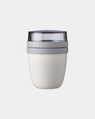 Lunch box due scomparti 300+120ml da personalizzare - Bianco