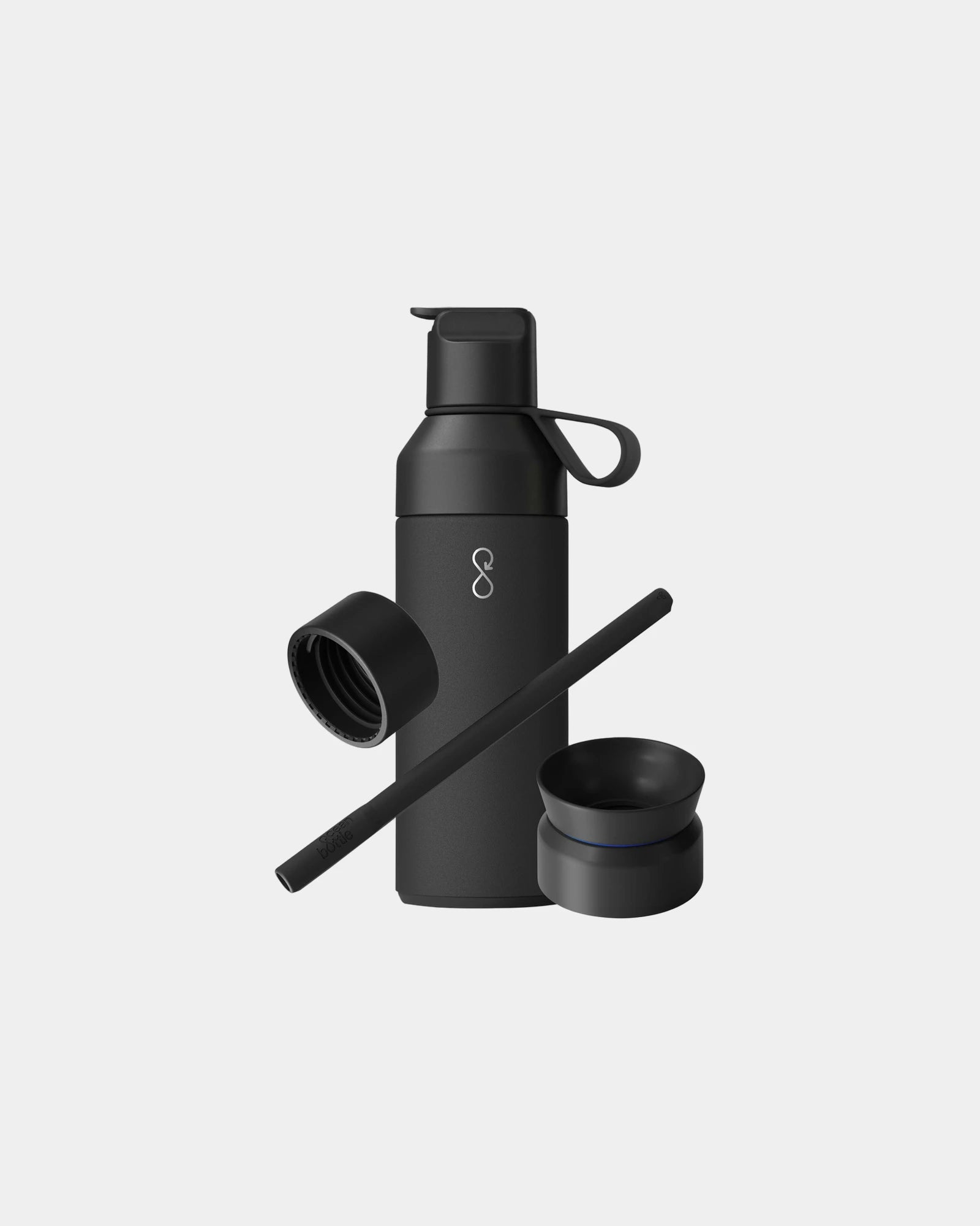 Cofanetto borraccia riciclata 500ml da personalizzare - Nero Ossidiana