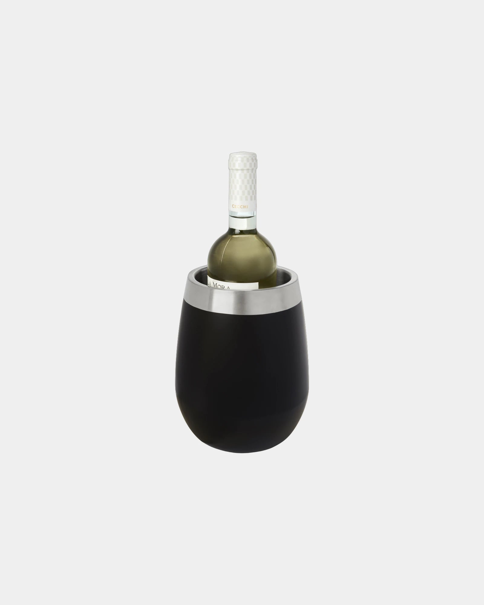 Refrigeratore vino acciaio inox Tromso da personalizzare - Nero