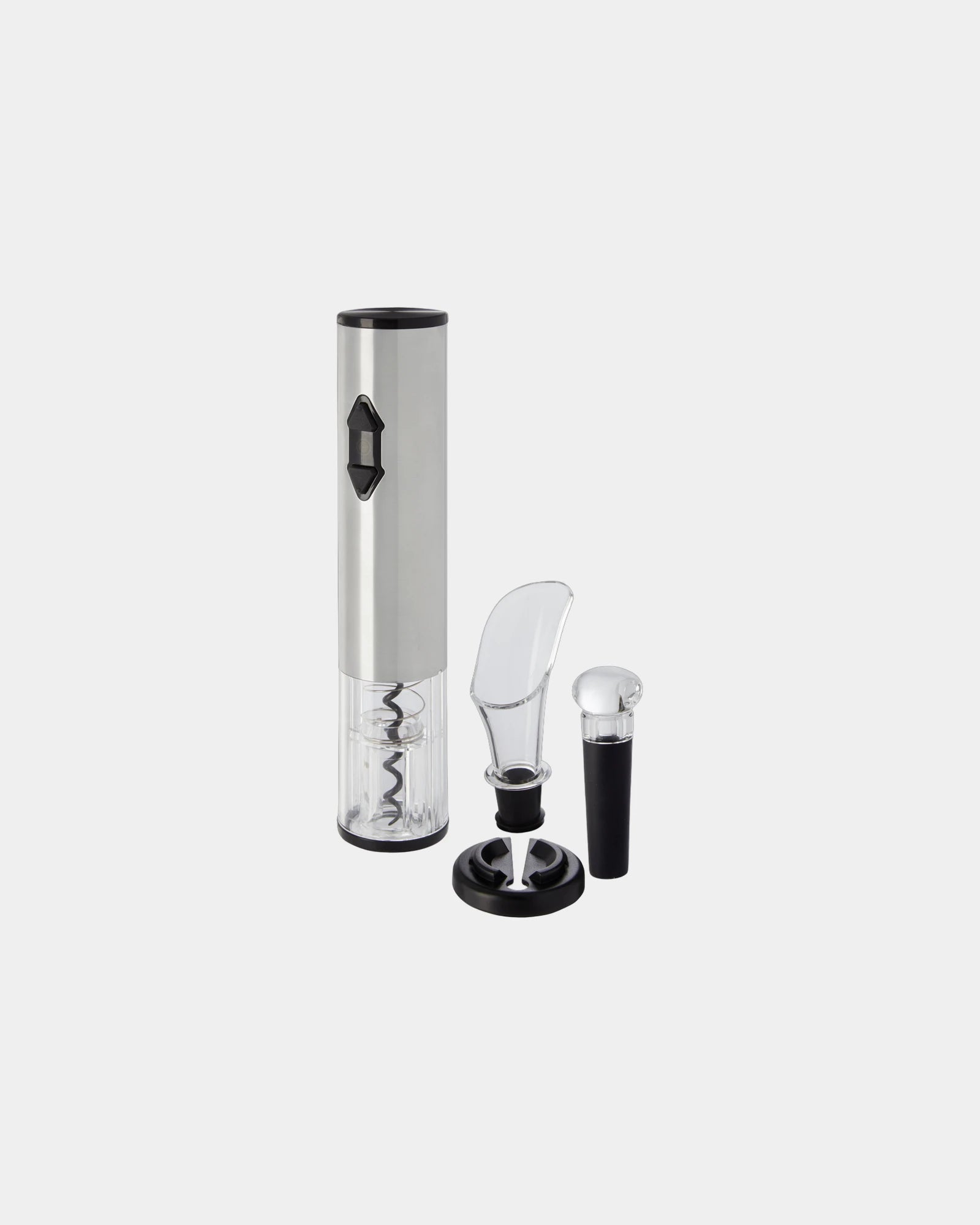 Cavatappi elettrico set accessori vino da personalizzare - Argento