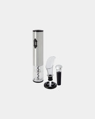 Cavatappi elettrico set accessori vino da personalizzare - Argento