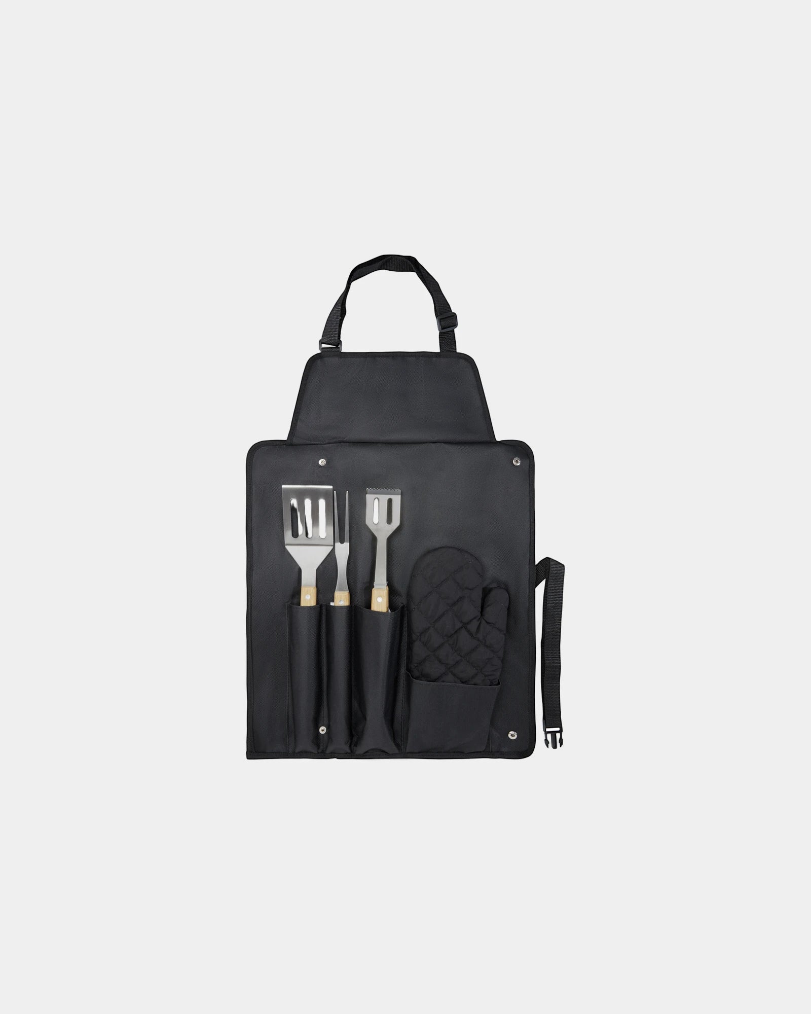 Set barbecue 5 pezzi bambù acciaio da personalizzare - 1