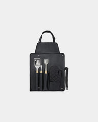 Set barbecue 5 pezzi bambù acciaio da personalizzare - 1