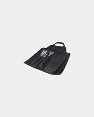 Set barbecue 5 pezzi bambù acciaio da personalizzare - Nero