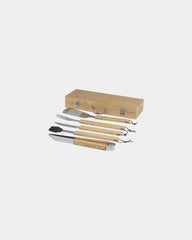 Set barbecue bambù 5 pezzi Churras da personalizzare - Naturale