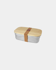 Porta pranzo acciaio inox bambù 700ml da personalizzare - Naturale