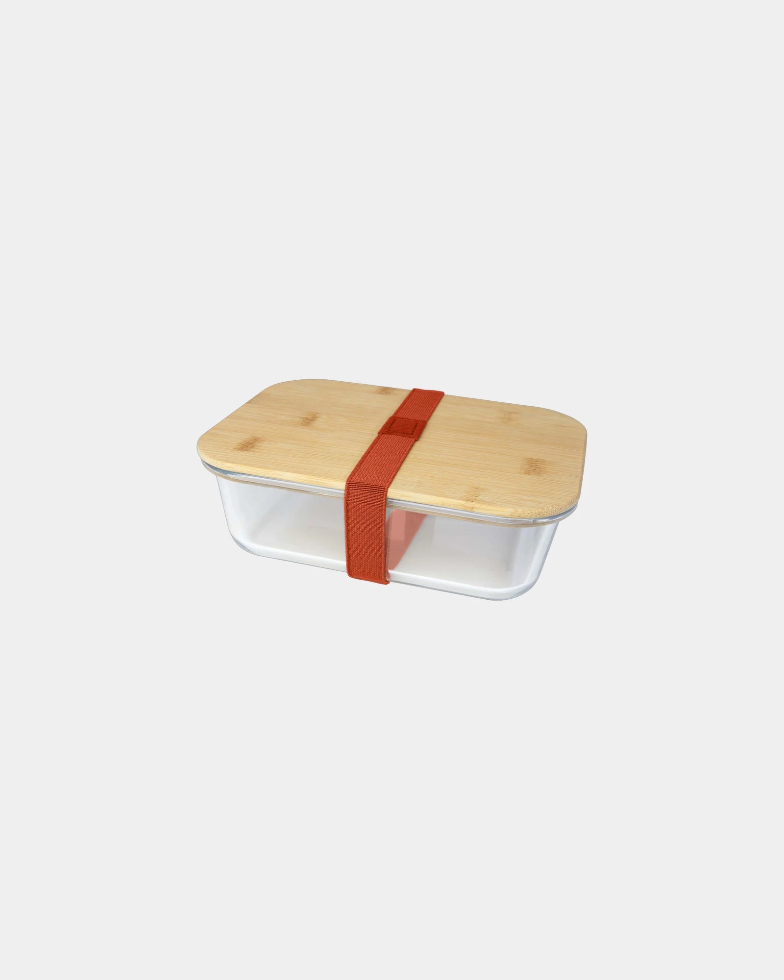 Porta pranzo vetro bambù Roby 1000ml da personalizzare - Terracotta